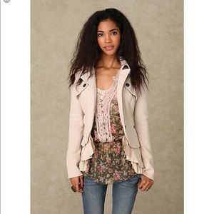 Free People military ruffle blazer